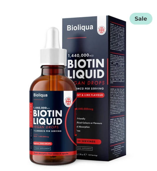 Liquid Biotin Vegan Vitamin Drops | 60ml | 1440mg